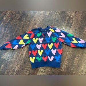 Hanna Andersson Multicolor Heart Sweatshirt Size 5